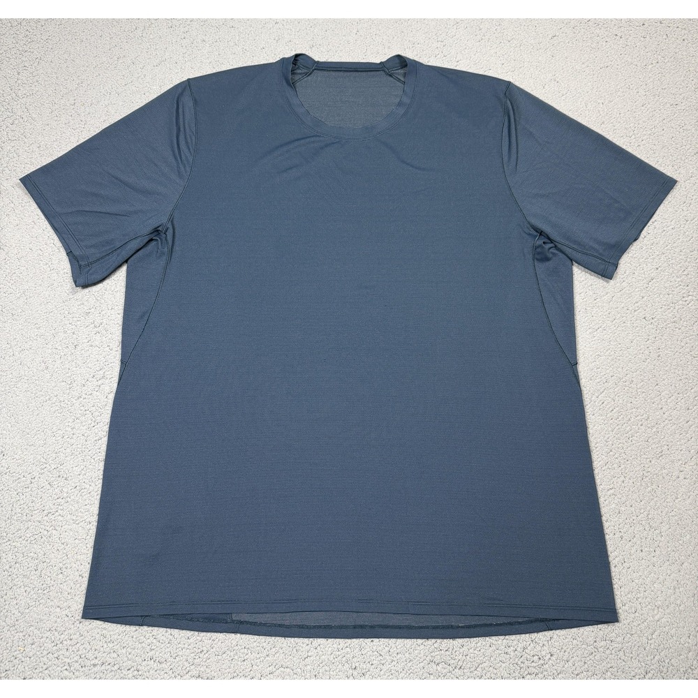 Lululemon Pack N Dash Shirt Mens 2XL Blue Short Sleeve Crewneck Athletic